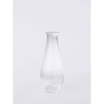 John Lewis Ribbed Glass Carafe, 725ml, Clear Clear | H23.4 x Dia.9.1cm