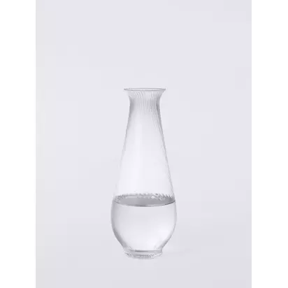 John Lewis Ribbed Glass Carafe, 725ml, Clear Clear | H23.4 x Dia.9.1cm