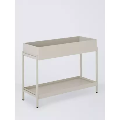 John Lewis Laguna Low Shelving Unit, Linen Linen | H58 x W92 x D34cm
