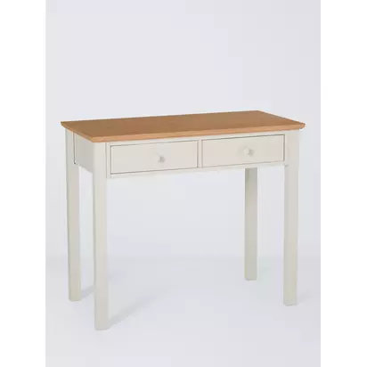 John Lewis Wilton 2 Drawer Desk, Linen Linen | H76 x W90 x D45cm