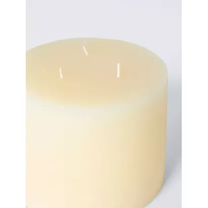 John Lewis Rustic 3 Wick Candle, H10 cm, White Ivory White Ivory | H10 x Dia.15.5cm
