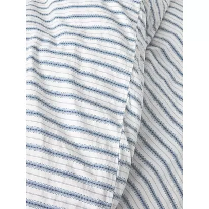 John Lewis Mia Stripe Pure Cotton Weave Blue/Multi | Single Duvet Cover