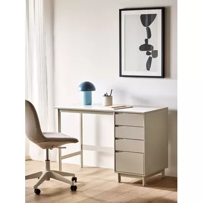 John Lewis Format Filing Desk, Greige Natural | H72.50 x W50 x D110cm