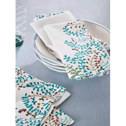 John Lewis Ulla Floral Cotton Napkin, Set of 4, Multi Multi | L45 x W45cm