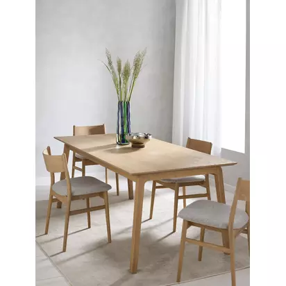 John Lewis Bari Extending Dining Table, Natural Natural | H75.0 x W95.0 x D190.0 cm