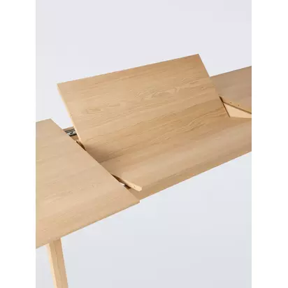 John Lewis Bari Extending Dining Table, Natural Natural | H75.0 x W95.0 x D190.0 cm