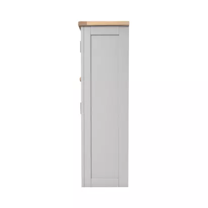 Cotswold Company Chester Alcove Display Cabinet, Dove Grey Dove Grey | H190 x W83 x D31cm