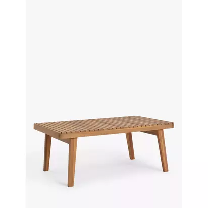 John Lewis Mona Rectangular Garden Coffee Table, 103cm, FSC-Certified (Acacia Wood), Natural Natural | H40 x W60 x D103cm