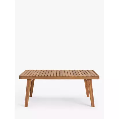 John Lewis Mona Rectangular Garden Coffee Table, 103cm, FSC-Certified (Acacia Wood), Natural Natural | H40 x W60 x D103cm