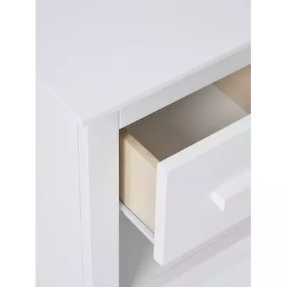 John Lewis Kids' Charlotte Bedside Table, White White | H50 x W40 x D35cm