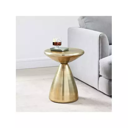 west elm Cosmo Side Table, Antique Brass Metallics | H46 x W37 x D37cm