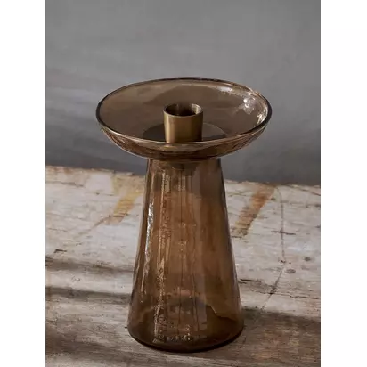 nkuku Avyn Candle Holder, H12cm, Multi Multi Multi | H15 x Dia.11cm