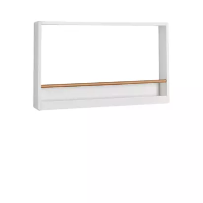 Great Little Trading Co Landscape Book Shelf, White/Natural White/Natural | H42 x W70 x D9cm
