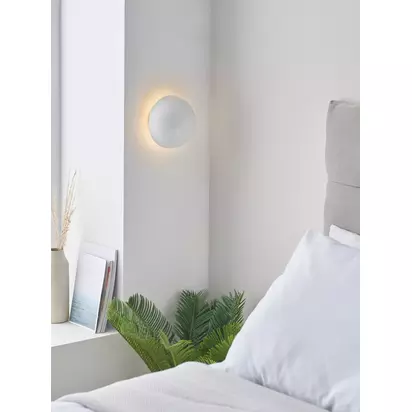 John Lewis Mushroom Rechargeable Dimmable Wall Light White | Dia.15 x D11cm