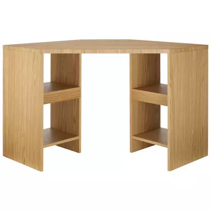 John Lewis Abacus Corner Desk, FSC-Certified (Oak Veneer), Natural Natural | H74 x W137 x D80cm