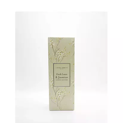 Laura Ashley Fresh Linen Reed Diffuser, 100ml Green | H90mm