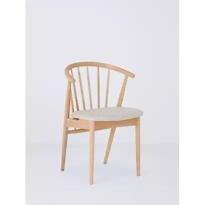 John Lewis Kinross II Dining Chair, Oak/Upholstered Seat Oak | H79.50 x W55.70 x D53.40cm