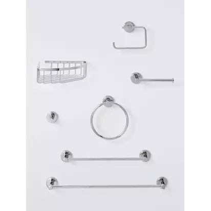 John Lewis Orbit Single Robe Hook Chrome | H5 x Dia.5cm