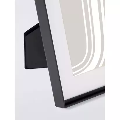 John Lewis Hoxton Plated Metal Photo Frame & Mount Black | H18.40 x W13.40 x D2.30cm