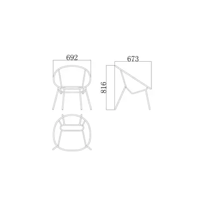 John Lewis Salsa Garden Chair, Set of 2 Natural | H81.5 x W72 x D69cm