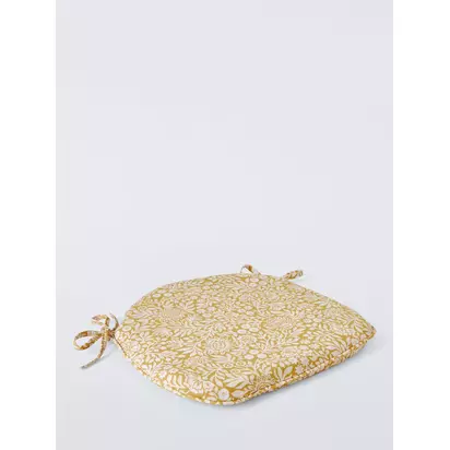John Lewis Hidcote Seat Pad Yellow | H4 x W43 x D38cm