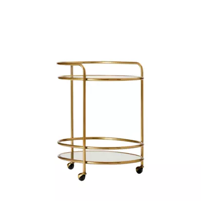 west elm Albee Bar Cart, Antique Brass Antique Brass | H80 x W53 x D69cm