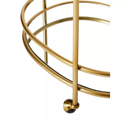 west elm Albee Bar Cart, Antique Brass Antique Brass | H80 x W53 x D69cm