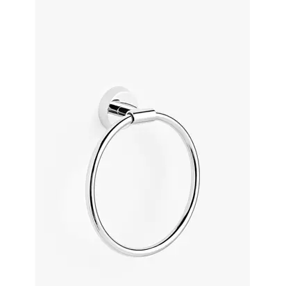 John Lewis Elegance Towel Ring, Silver Silver | H18 x W15.7 x D5.5cm