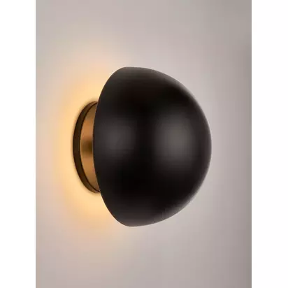 John Lewis Mushroom Rechargeable Dimmable Wall Light Black | H11 x W15 x D15cm