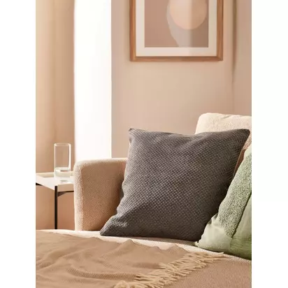 John Lewis Luce Textured Cushion Grey | H50 x W50cm