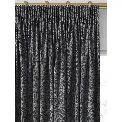 William Morris At Home Willow Woven Made to Measure Curtains or Roman Blind, Indigo Indigo