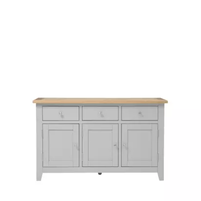 Cotswold Company Chester 3 Door Large Sideboard Dove Grey | H83.00 x W137.00 x D42.00cm