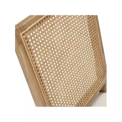 Cotswold Company Elkstone Mellow Oak Rattan Back Chair, Set of 2, Stone Mellow Oak | H99 x W48 x D57cm