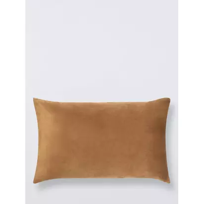 John Lewis Rectangular Velvet Cushion Bronze Gold | H35 x W55 x D6cm