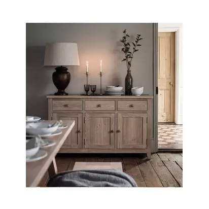 Cotswold Company Inglesham Large Sideboard, Whitewash Oak Whitewash Oak | H83.00 x W139.00 x D42.00cm