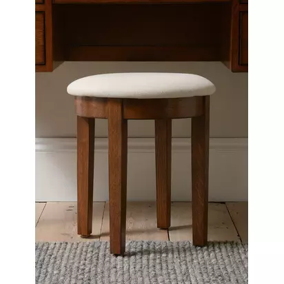 Cotswold Company Winchcombe Dressing Table Stool, Dark Oak Dark Oak | H46.00 x W40.00 x D40.00cm