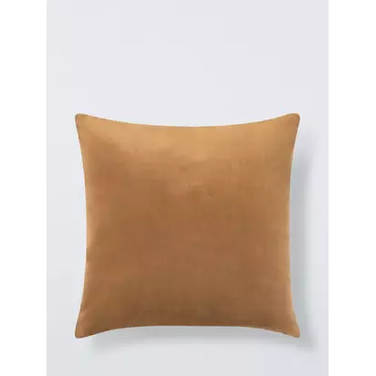 John Lewis Square Velvet Cushion Bronze Gold | H45 x W45 x D6cm
