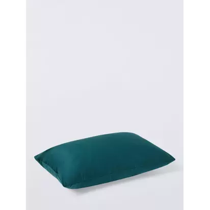 John Lewis Rectangular Velvet Cushion Petrol | H35 x W55 x D6cm