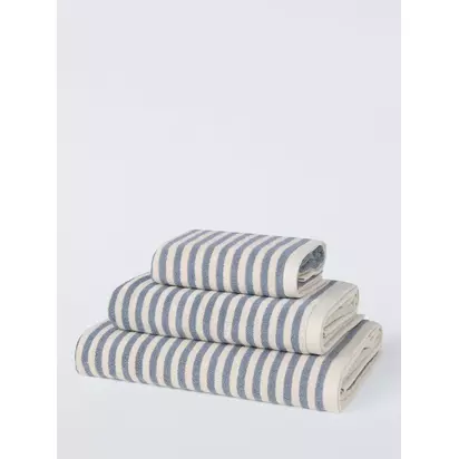 John Lewis Fine Stripe Towels Thistle | H90.00cm * W50.00cm