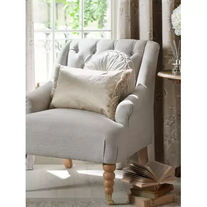Laura Ashley Carys Cushion Natural | H30 x W50cm