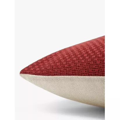 John Lewis Luce Textured Cushion Brick Red | H50 x W50cm