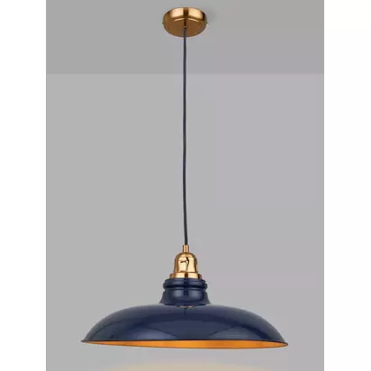 John Lewis Millhouse Pendant Ceiling Light Blue | H140 x W45 x D45cm