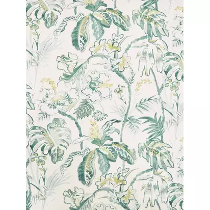 John Lewis Joanna Floral Furnishing Fabric, Woodland Green Woodland Green