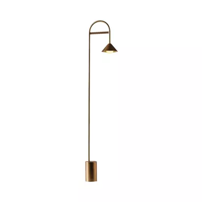 MADE Rhett Arc Floor Lamp, Metallics Metallics | H23 x W46 x D31cm