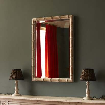 Baloo mirror in a natural whitewash finish