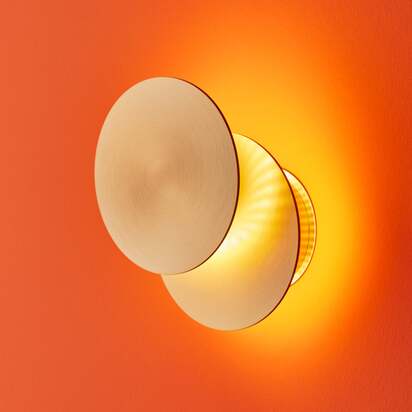 Franz rechargeable wall light in antique brass