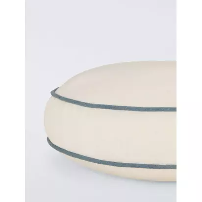 John Lewis Cotton Linen Round Scatter Cushion, 40cm Natural | Dia.40 x D10cm