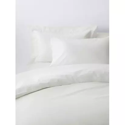 John Lewis Crisp & Fresh Egyptian Cotton Percale 200 Thread Count Bedding Cream | W220.00cm * D260.00cm