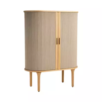 John Lewis Velo Drinks Cabinet, Oak Light Oak | H 120.5 x W 90.0 x D 45.0 cm