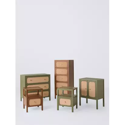 John Lewis Hetti 1 Drawer Bedside Table Natural | H590 x W450 x D400mm